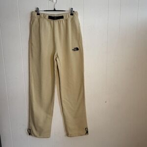 The North Face Fleece Sweatpants Mens 32x30 Beige Adjustable Cinch Hem Pockets